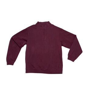 Cutter & Buck Sweatshirt Mens XL Maroon Quarter Zip Pullover 100% Supima Cotton